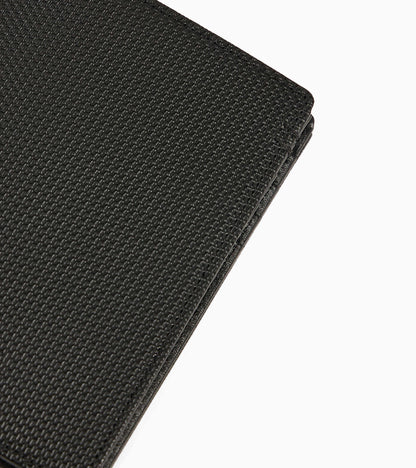 Portefeuille vertical zippé Lucien en cuir signature T