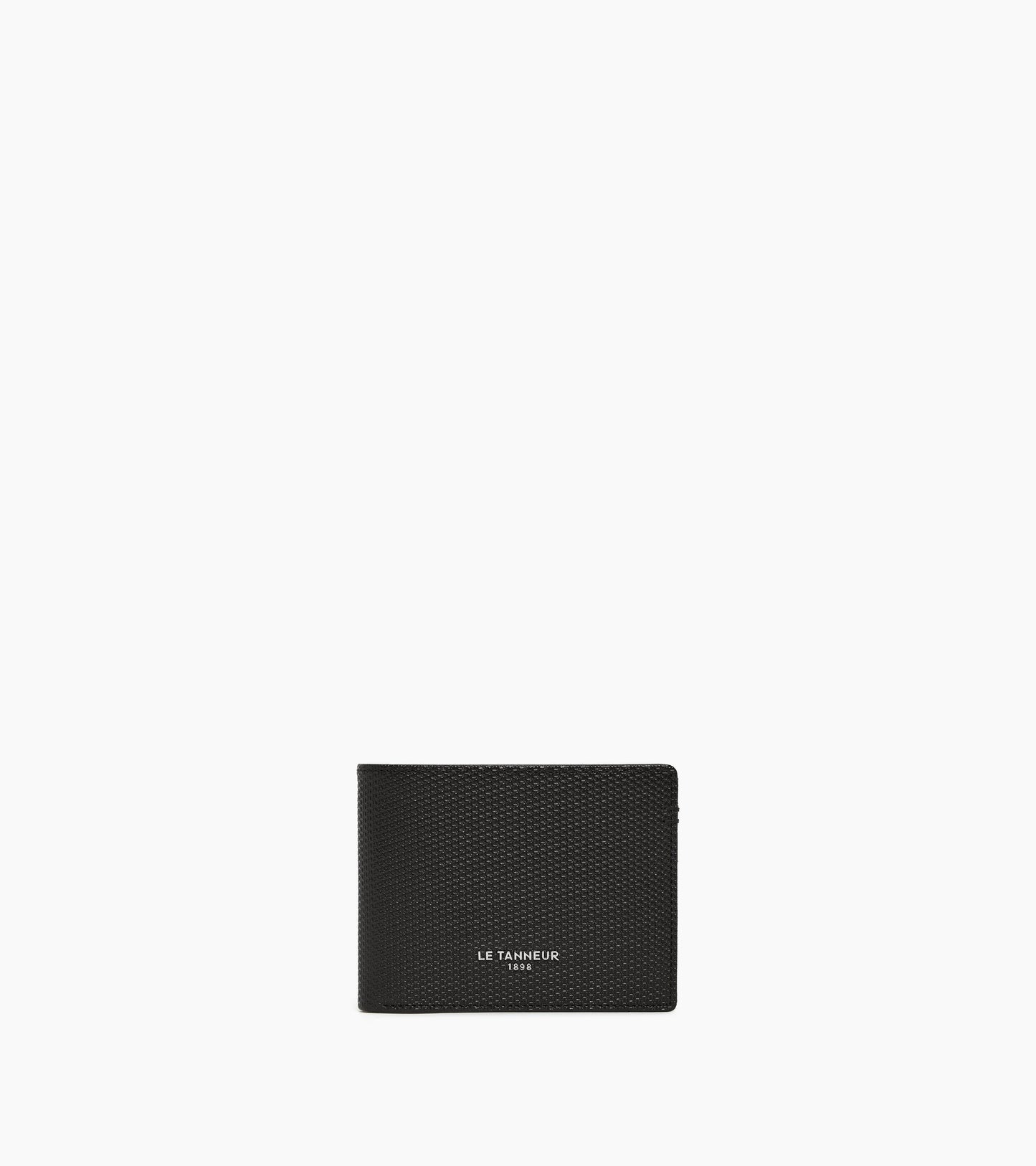 Portefeuille zippé horizontal Lucien en cuir signature T