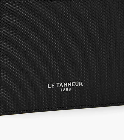 Portefeuille zippé horizontal Lucien en cuir signature T