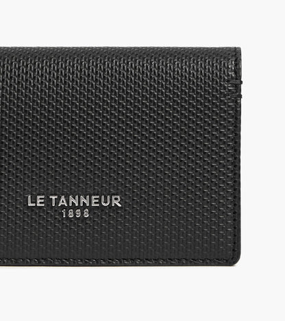 Porte cartes horizontal 2 volets Lucien en cuir signature T