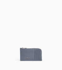 Porte cartes large zippé Lucien en cuir signature T