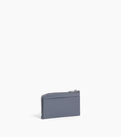 Porte cartes large zippé Lucien en cuir signature T