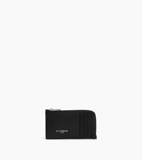 Porte cartes large zippé Lucien en cuir signature T