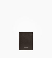 Portefeuille vertical zippé Lucien en cuir huilé