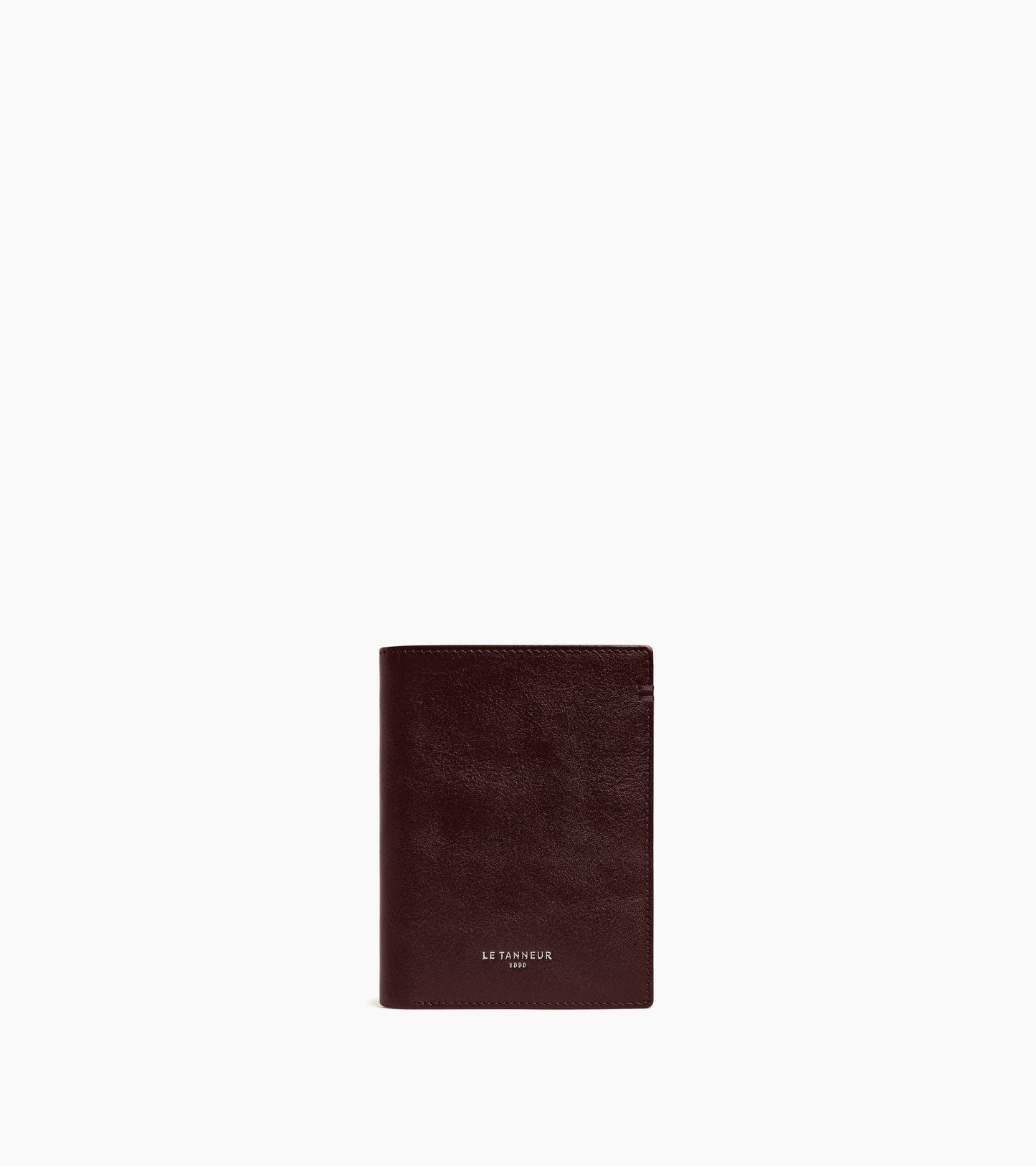 Portefeuille vertical zippé Lucien en cuir huilé
