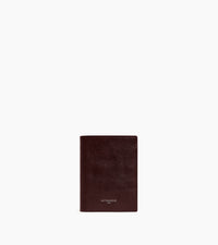 Portefeuille vertical zippé Lucien en cuir huilé