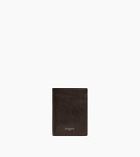 Portefeuille vertical moyen modèle zippé 2 volets Lucien en cuir huilé
