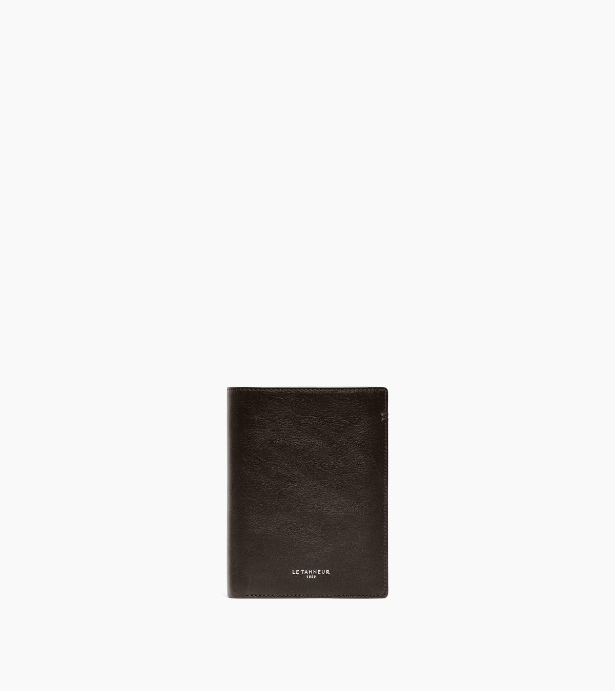 Grand portefeuille vertical zippé 2 volets Lucien en cuir huilé