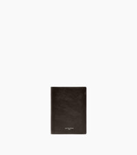 Grand portefeuille vertical zippé 2 volets Lucien en cuir huilé