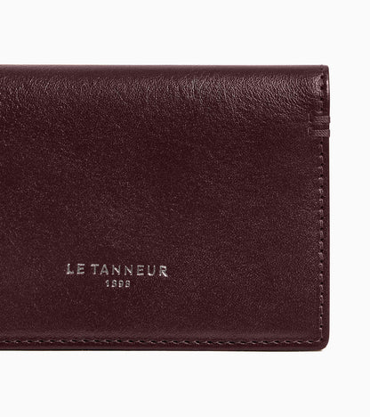 Porte cartes horizontal 2 volets Lucien en cuir huilé
