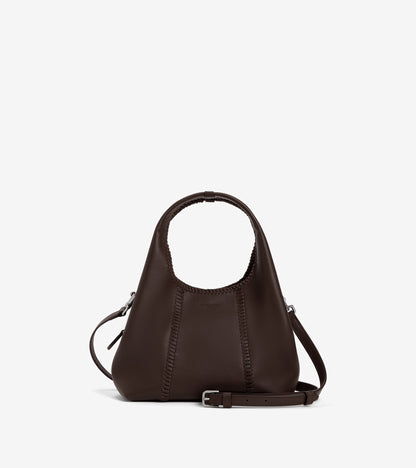 Petit sac à main Juliette en cuir lisse et surpiqûres