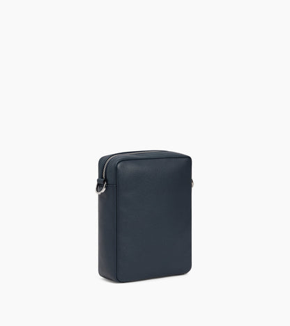 Petite sacoche zippée Marceau en cuir grainé