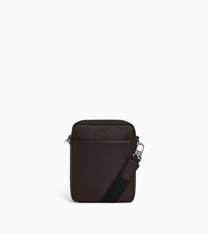 Petite sacoche zippée Marceau en cuir grainé