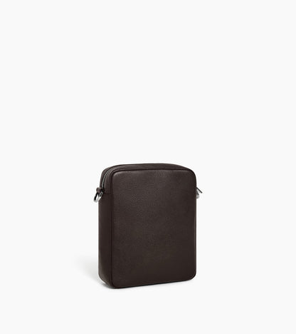 Petite sacoche zippée Marceau en cuir grainé