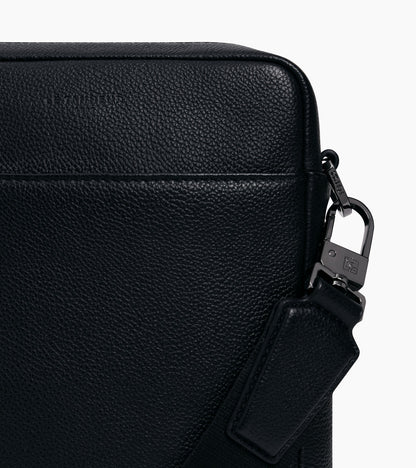 Petite sacoche zippée Marceau en cuir grainé