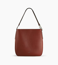 Grand sac hobo Madeleine en cuir de taurillon grainé