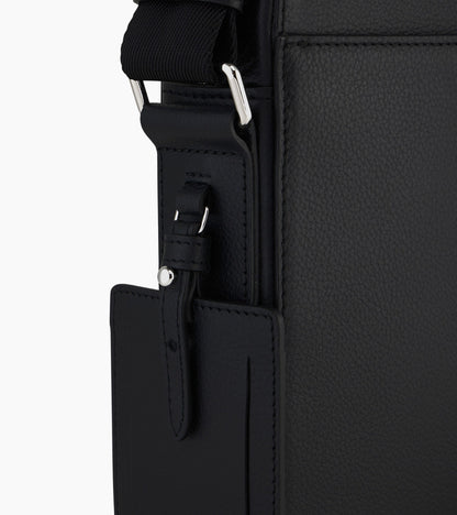 Petite sacoche zippée Emile en cuir grainé
