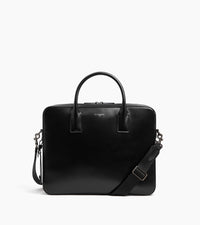 Porte documents slim 14" Emile en cuir lisse business effet box