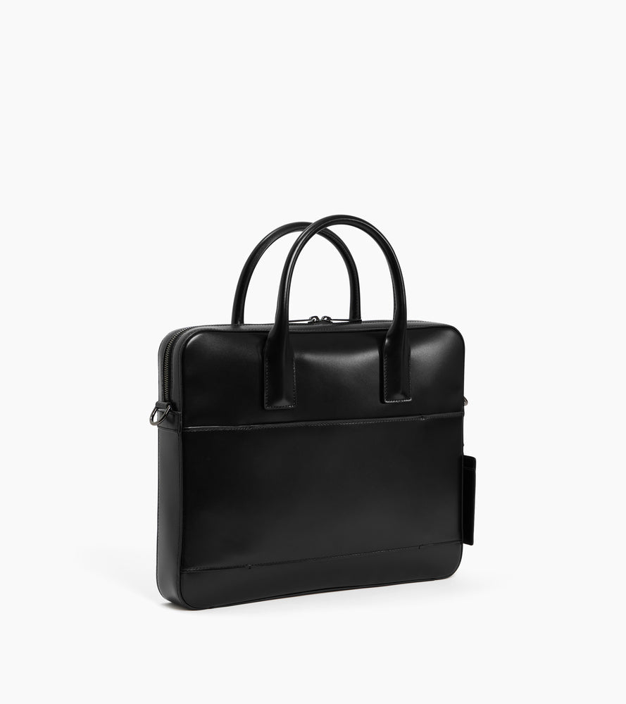 Porte documents slim 14" Emile en cuir lisse business effet box