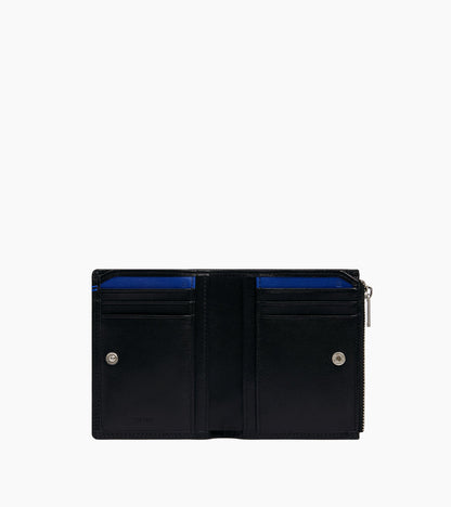 Portefeuille vertical zippé moyen modèle Martin en cuir lisse