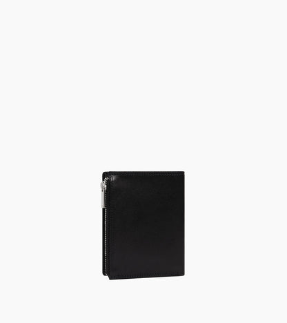 Portefeuille vertical zippé moyen modèle Martin en cuir lisse