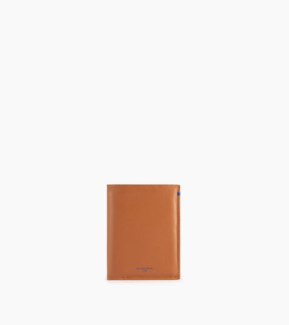 Portefeuille vertical moyen modèle zippé 2 volets Martin en cuir lisse