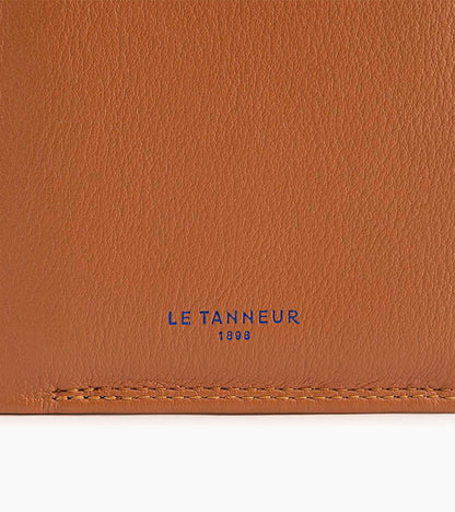 Portefeuille vertical moyen modèle zippé 2 volets Martin en cuir lisse