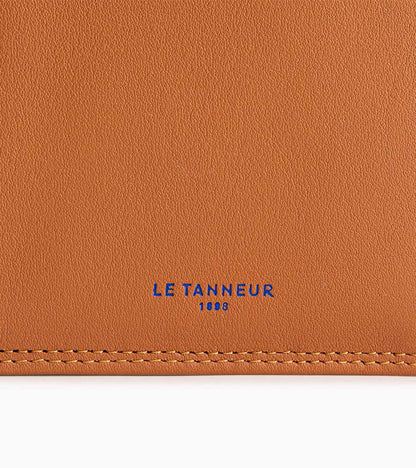 Grand portefeuille vertical zippé 2 volets Martin en cuir lisse