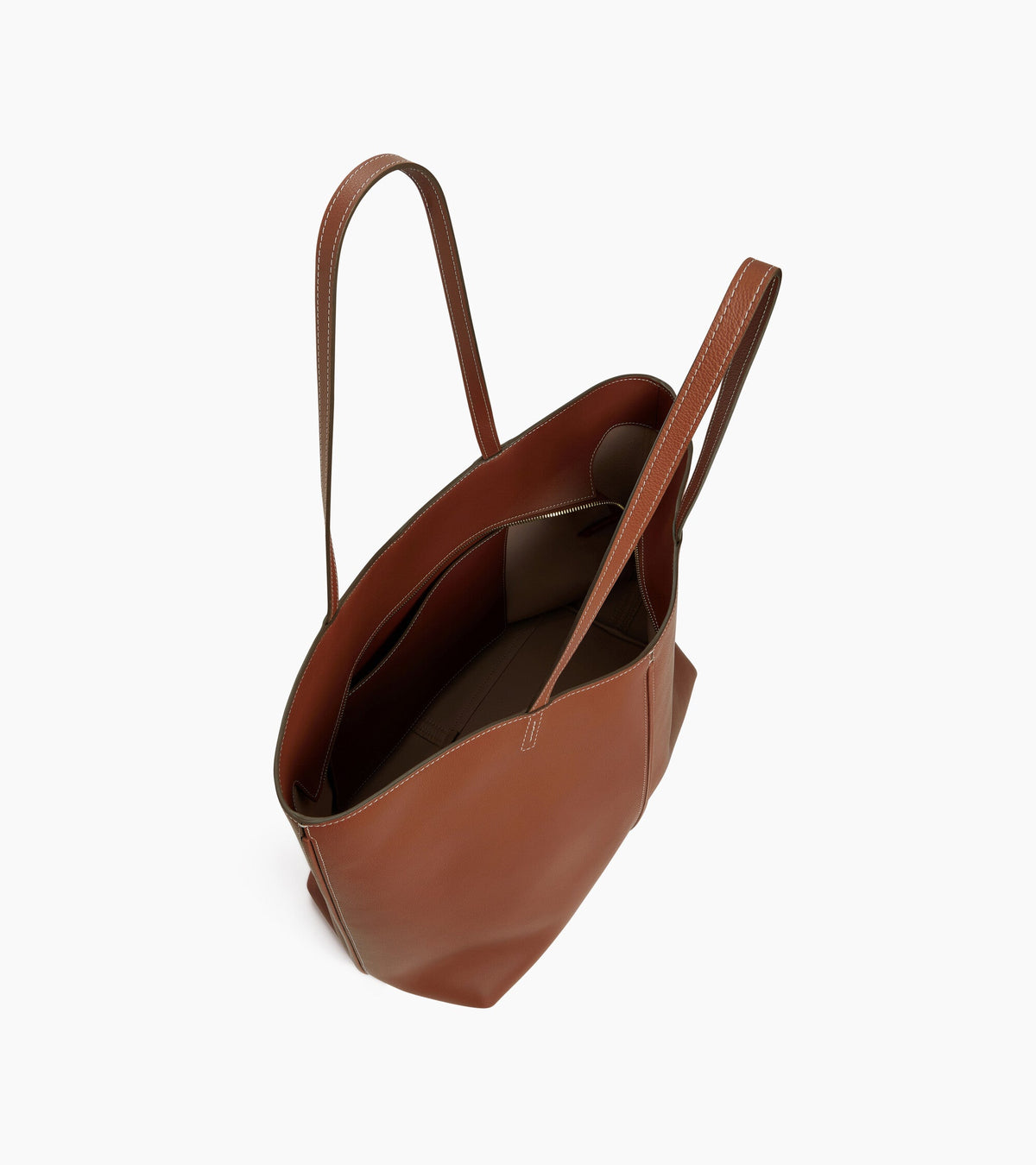 Sac cabas grand modèle Hortense en cuir grainé double face