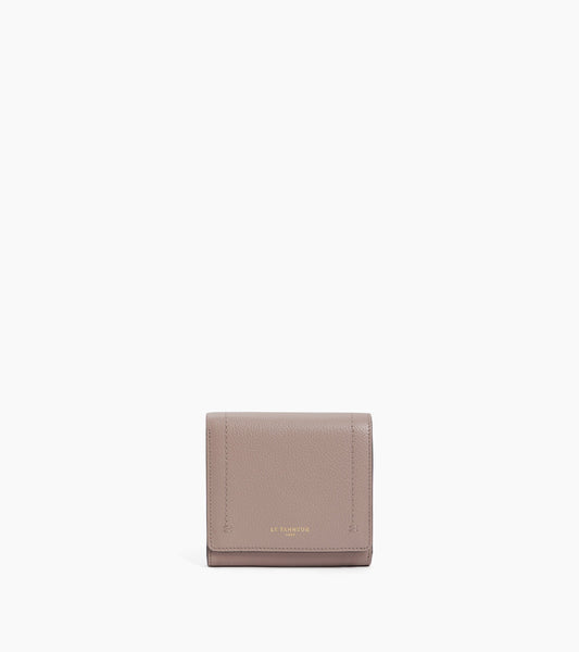 Petit portefeuille à rabat Louison en cuir grainé