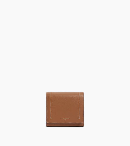 Petit portefeuille à rabat Louison en cuir grainé