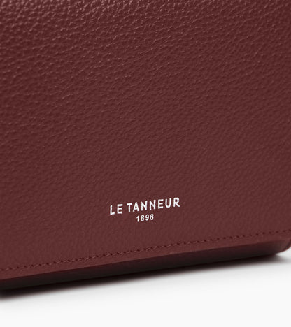 Portefeuille moyen modèle à rabat Louison en cuir grainé