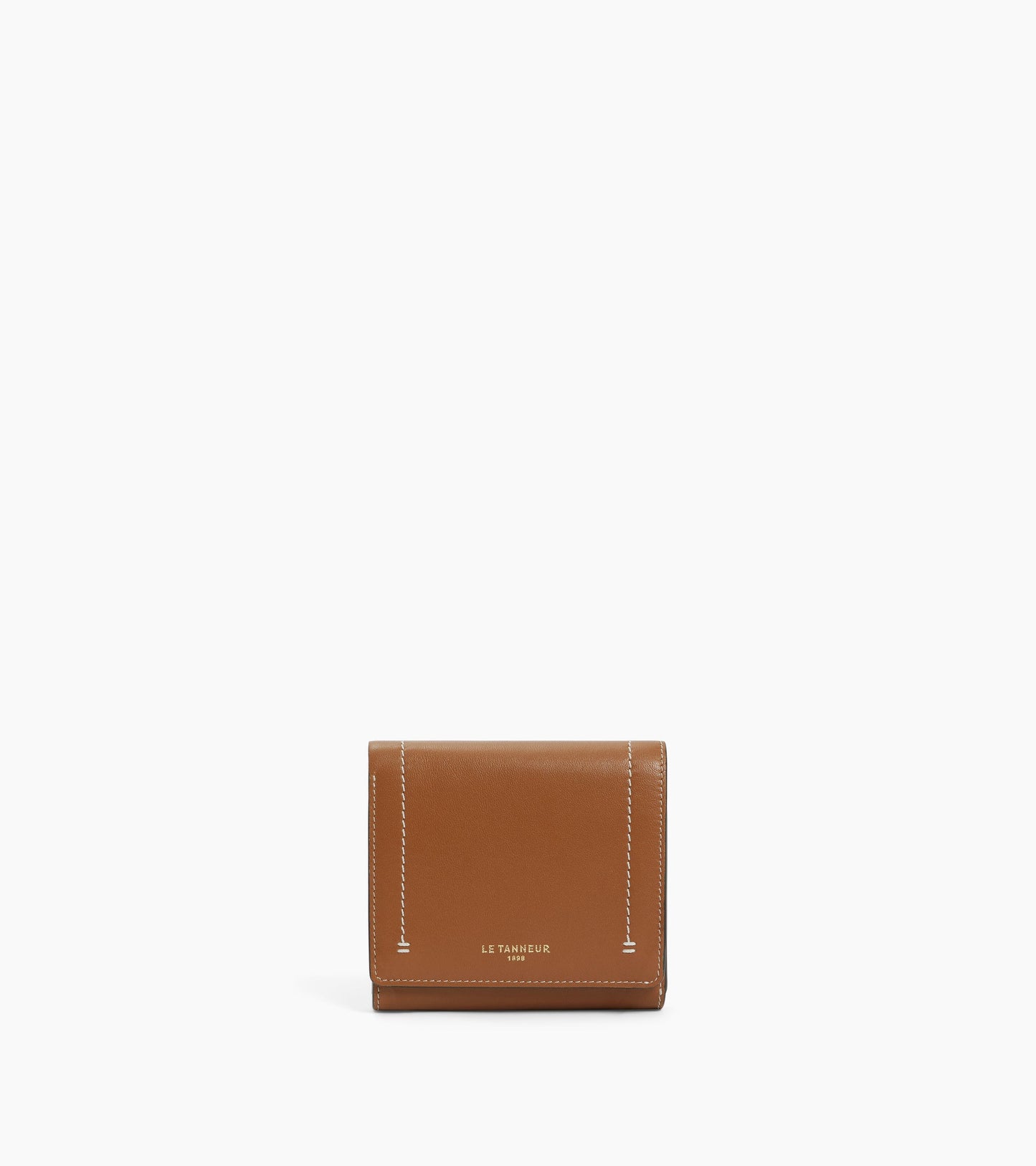 Petit portefeuille à rabat Louison en cuir lisse