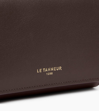 Portefeuille moyen modèle à rabat Louison en cuir lisse