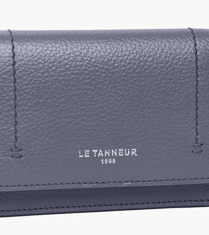 Petit porte cartes à rabat Louison en cuir grainé