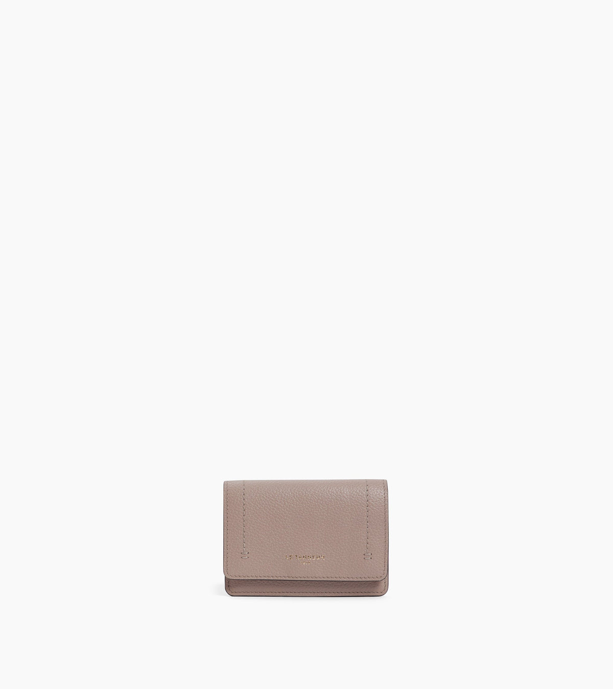 Petit porte cartes à rabat Louison en cuir grainé