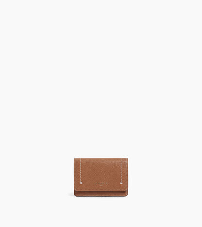 Petit porte cartes à rabat Louison en cuir grainé