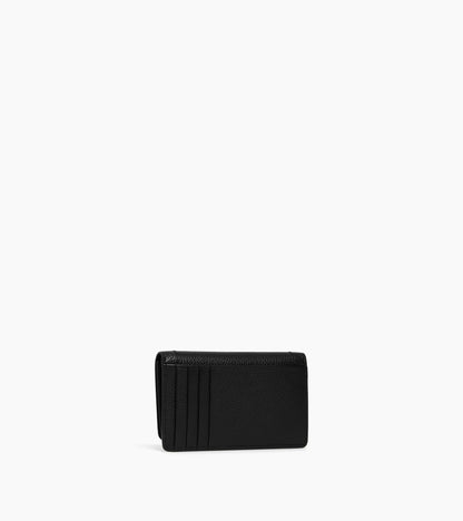 Porte cartes à rabat moyen modèle Louison en cuir grainé