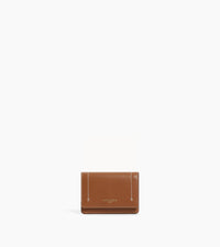 Petit porte cartes à rabat Louison en cuir lisse