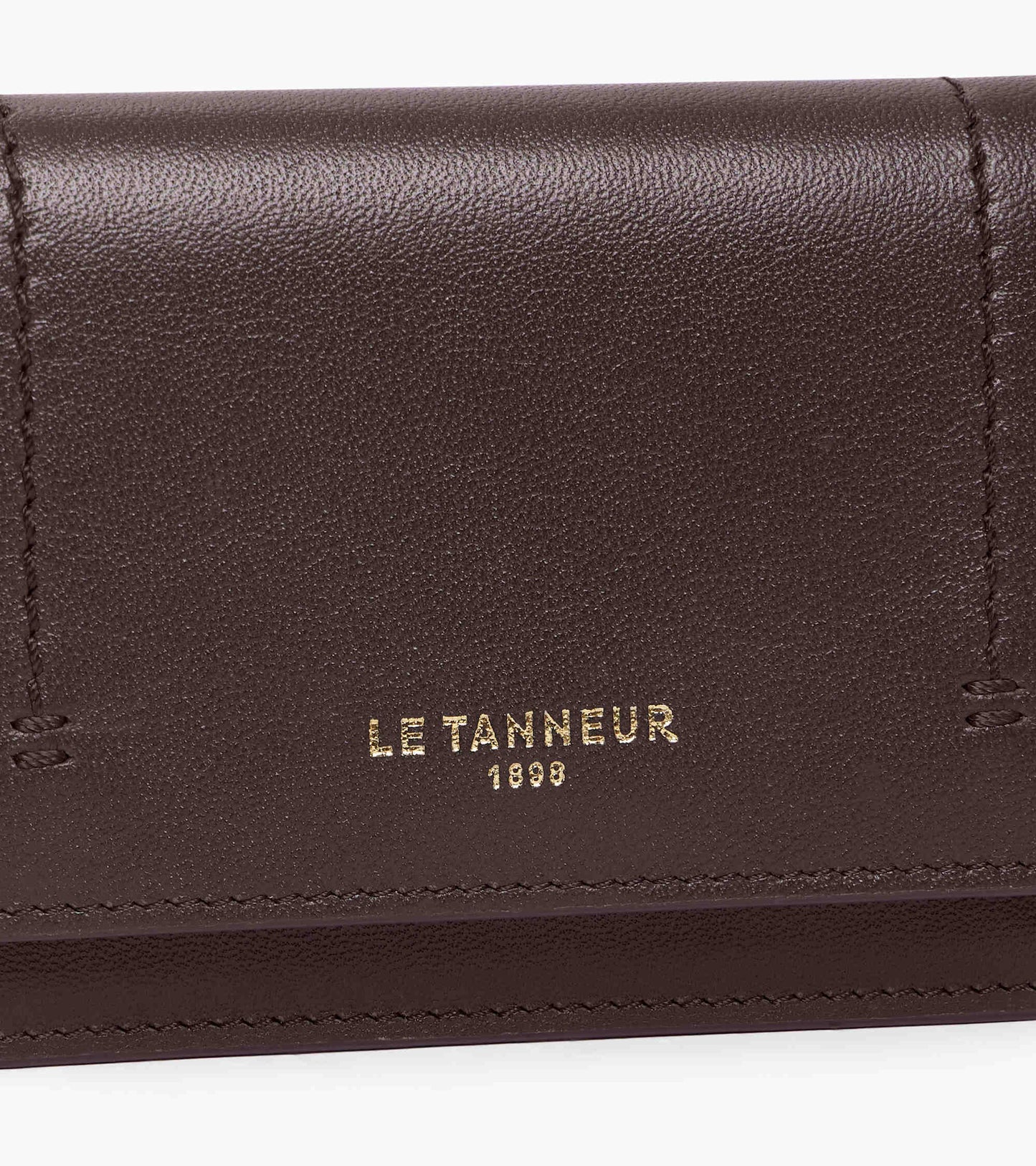 Petit porte cartes à rabat Louison en cuir lisse