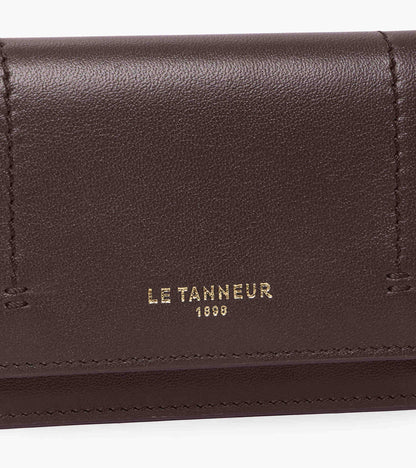 Petit porte cartes à rabat Louison en cuir lisse