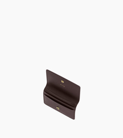 Petit porte cartes à rabat Louison en cuir lisse