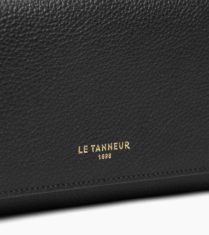 Grand portefeuille à rabat Louison en cuir grainé