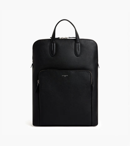Sac à dos zippé business Sophie en cuir grainé