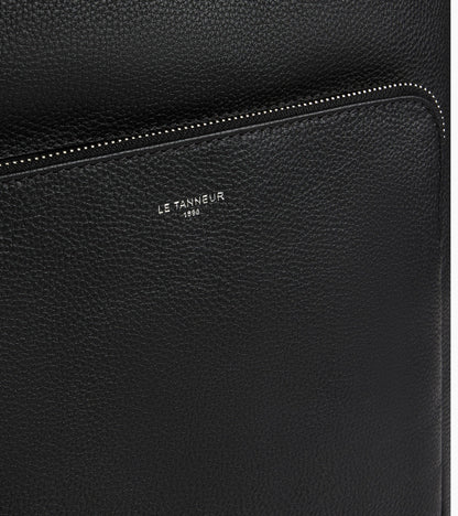 Sac à dos zippé business Sophie en cuir grainé