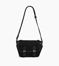 Petit sac bandoulière Solveig en toile coton et cuir lisse