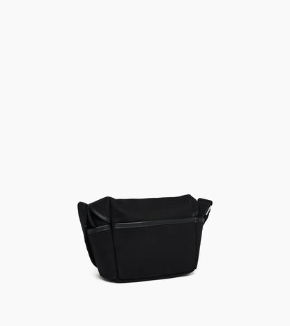 Petit sac bandoulière Solveig en toile coton et cuir lisse