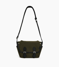 Petit sac bandoulière Solveig en toile coton et cuir lisse