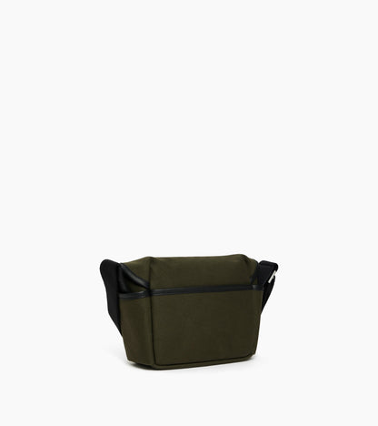 Petit sac bandoulière Solveig en toile coton et cuir lisse