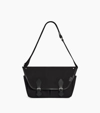 Sac bandoulière moyen modèle Solveig en toile coton et cuir lisse
